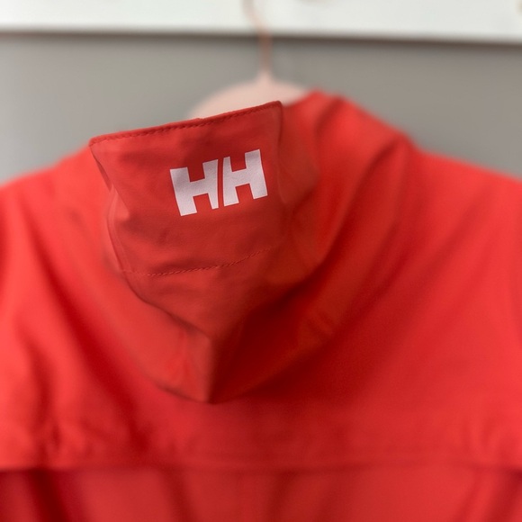Helly Hansen Women's Orange Kirkwall Rain Jacket/Trenchcoat Blue Chambray Lining - Picture 4 of 7